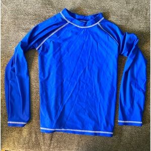 SPF 50 boys rash guard. Long sleeve, barely worn. Royal blue